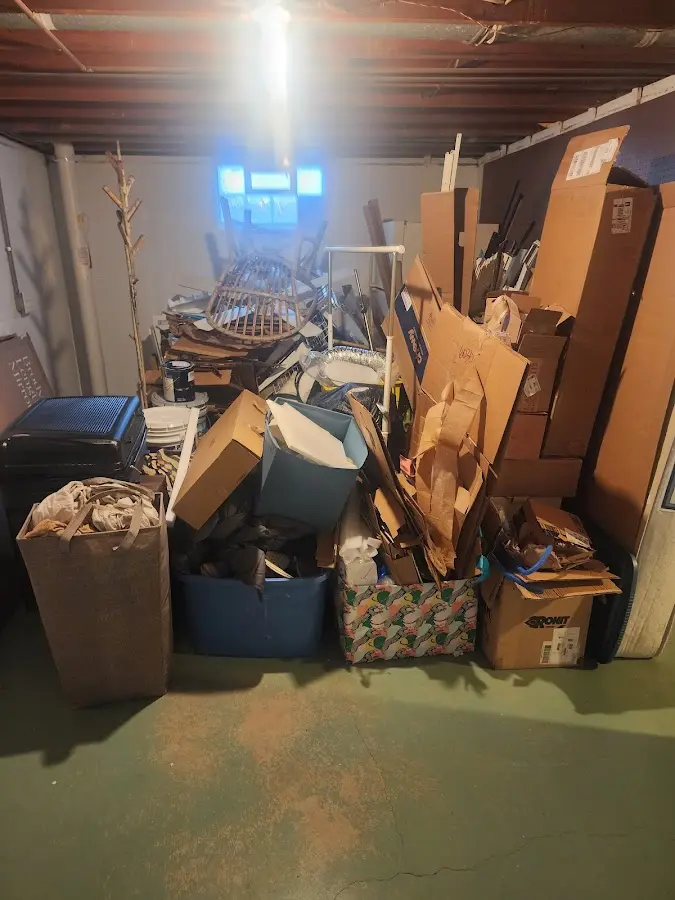 Roll-off dumpster container at job site for 20 Yard Dumpster Rental in Elkhorn